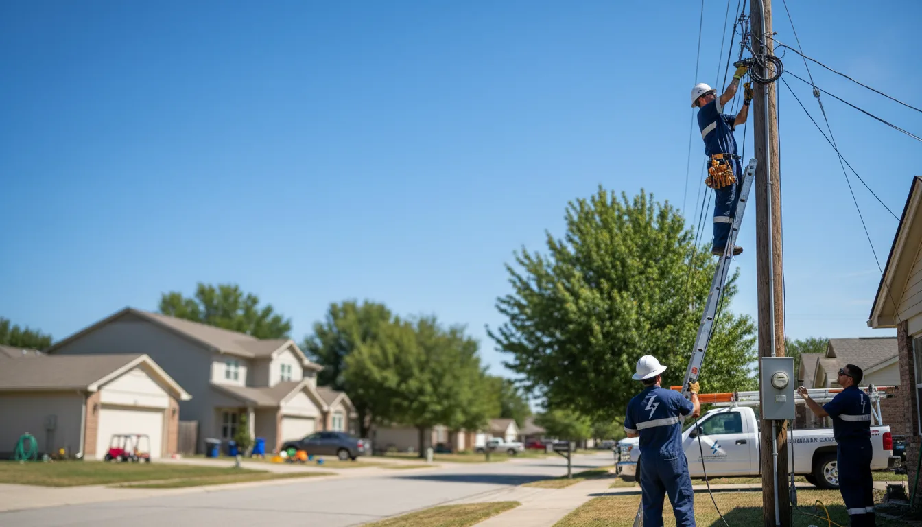 Residential electrician providing installation services in Dearing, KS